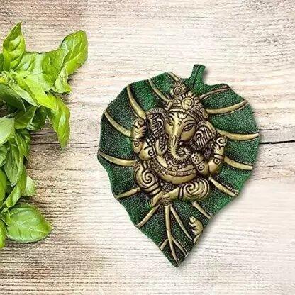 Designer Leaf Ganesha Wall Hanging