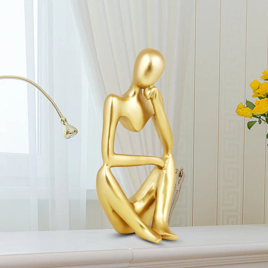 Thinking Man Resin Table Decor - 9 Inch